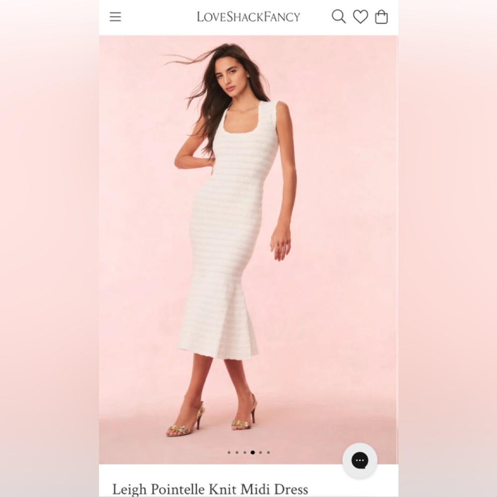 LoveShackFanty Leigh Pointelle Knit Midi Dress
